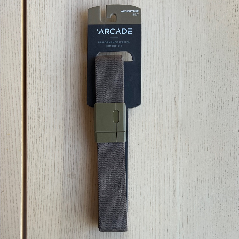 Arcade Adventure Belt — Olive & Gray Woven Strap